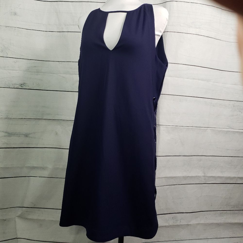 Parker Rivera Lace Up Side Dress Marina Med
